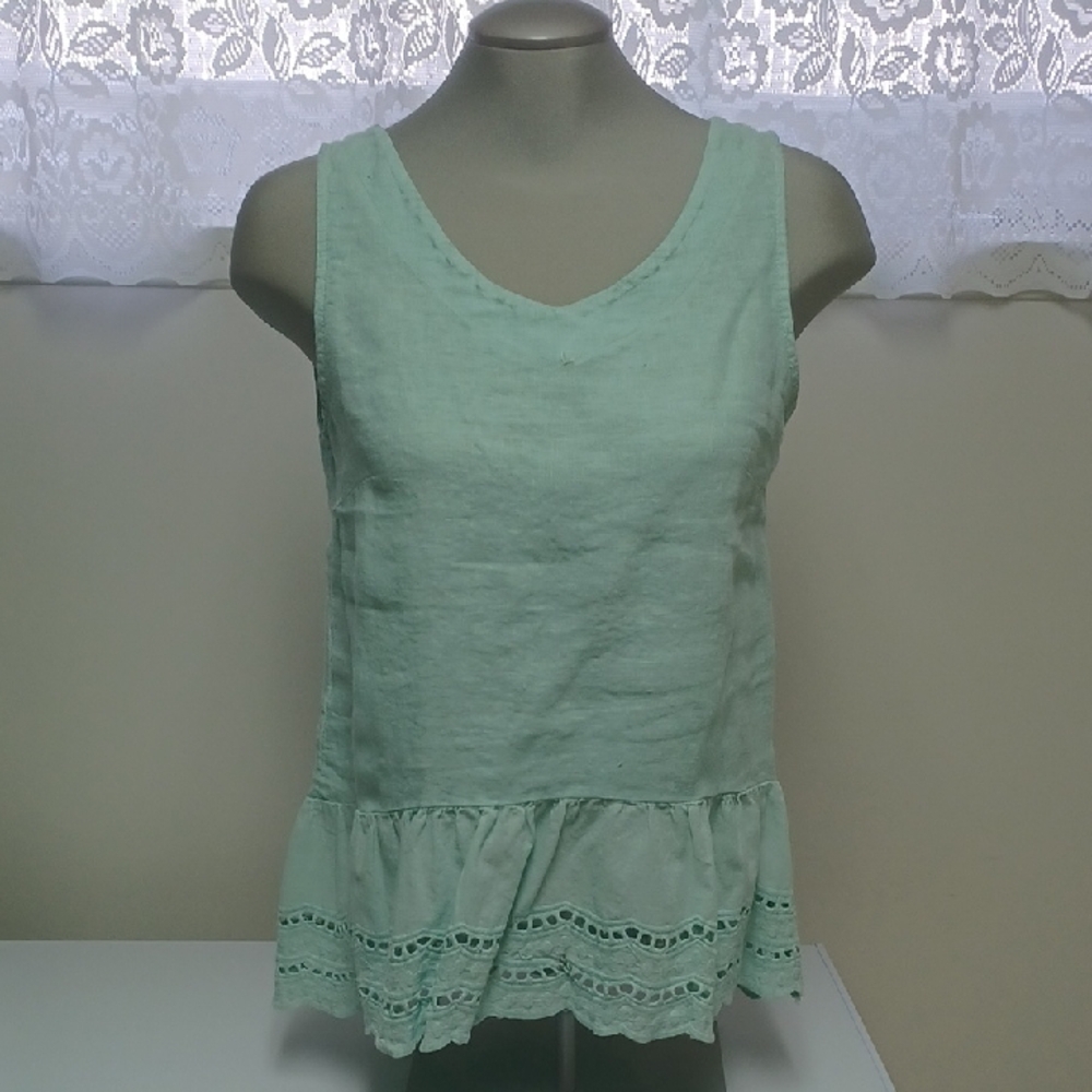 Valentina Naldi Italien Mint Green Sleeveless Top Size S